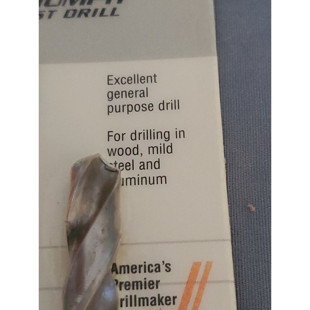 New Triumph Twist Drill 5/16” #011620 Sealed NOS USA Made High Speed Bit - Picture 8 of 13